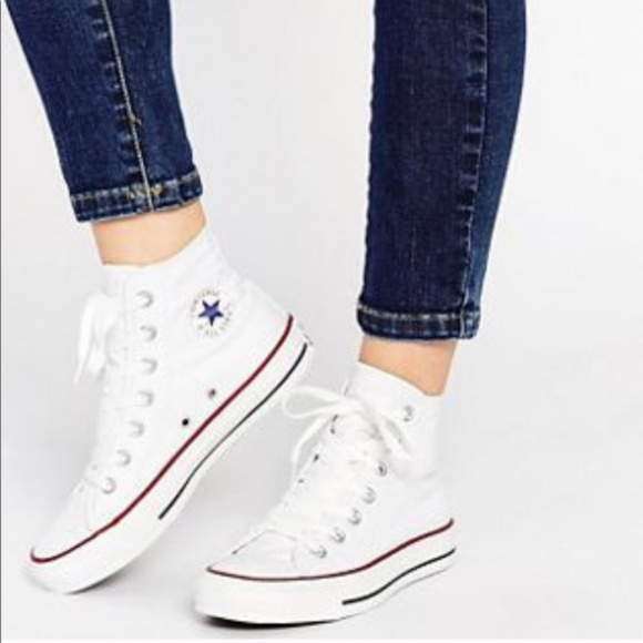 NWT Converse 🔥 Adult Fabric AllStar White HT WMNS - Picture 5 of 8